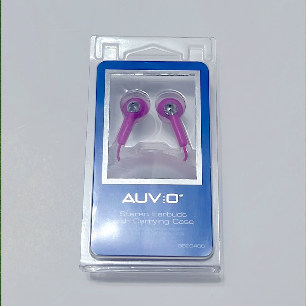 Auvio Stereo Earbuds with Carrying Case
